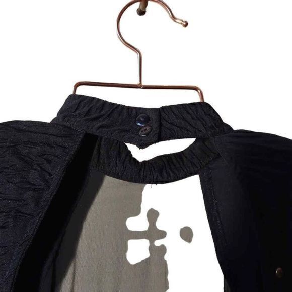 Absolutely! 80s Black Bodycon Mini Dress with Brass Stud Detailing and Choker Ne - Picture 12 of 15